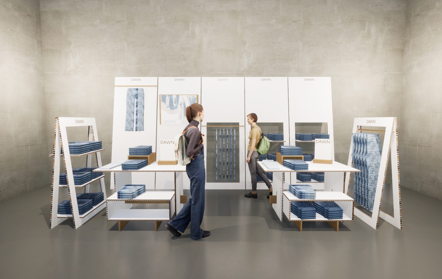 Visualisierung des Pop-up Stecksystems für Dawn