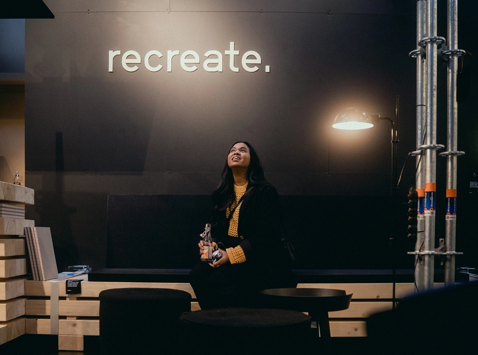 Messestand Knoblauch mit Schrift recreate.